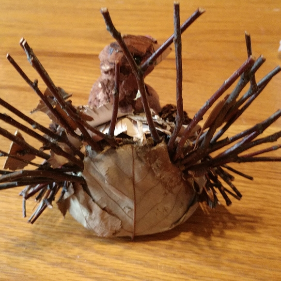 THANKSGIVING FOLKART TURKEY Pinecone Twig & Leaf Gobbler NWT - Picture 5 of 8